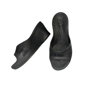 CROCS Black Women's Wedges